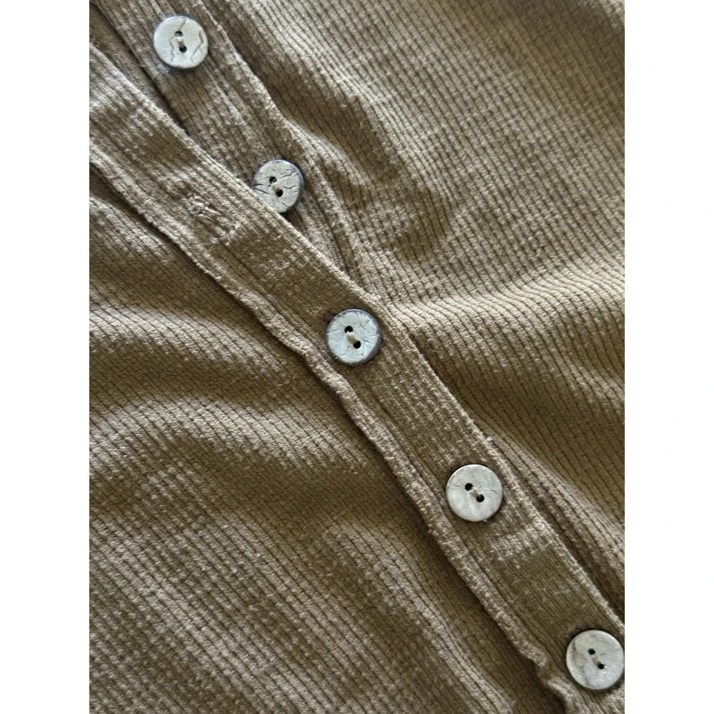 We The Free‎ People Gia Cardi Long Ribbed Sweater Dress Size Small Brown Tan